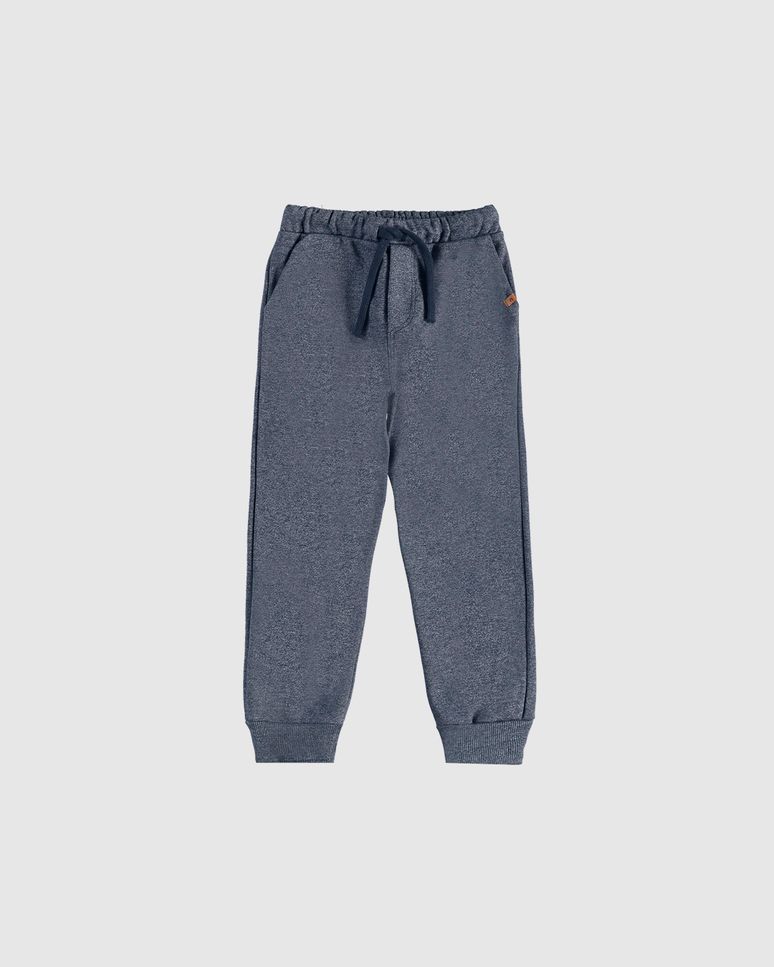 Calça Menino Jogger Cadarço Frontal Em Moletom Flanelado - Carinhoso
