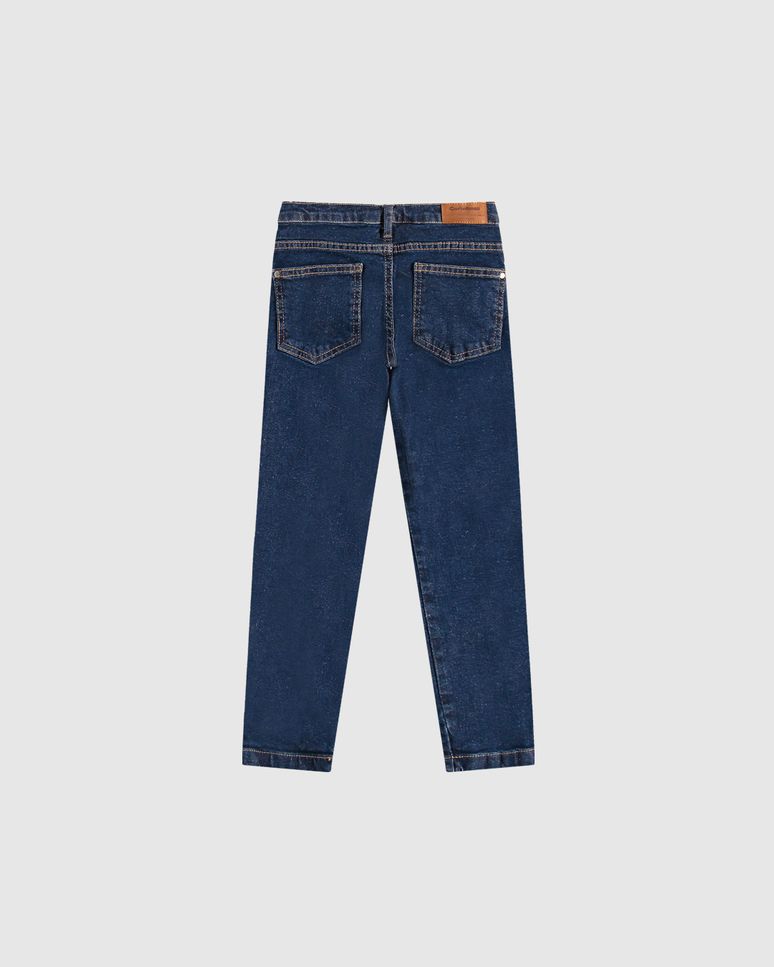 Calça Menina Skinny Em Jeans Com Elastano - Carinhoso
