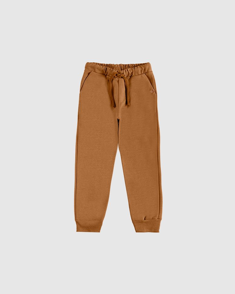 Calça Menino Jogger Cadarço Frontal Em Moletom Flanelado - Carinhoso