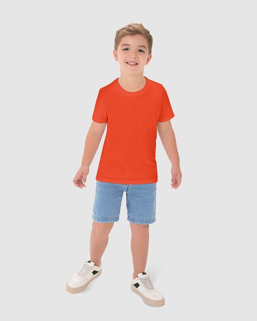 Bermuda Infantil Menino Cadarço Frontal Em Jeans Moletom Malwee Kids