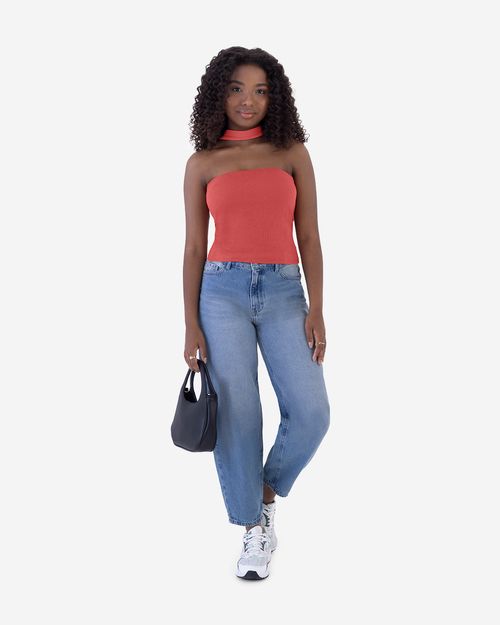 Blusa Menina Sem Alças Com Gola Em Ribana Malwee Kids
