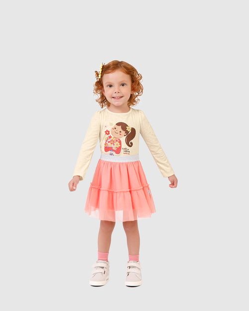 Blusa Infantil Menina Flores E Sorrisos Em Malha Botonê Malwee Kids