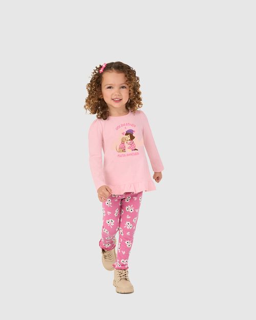 Conjunto Infantil Menina Uma Boa Amizade E Muitas Aventuras Malwee Kids
