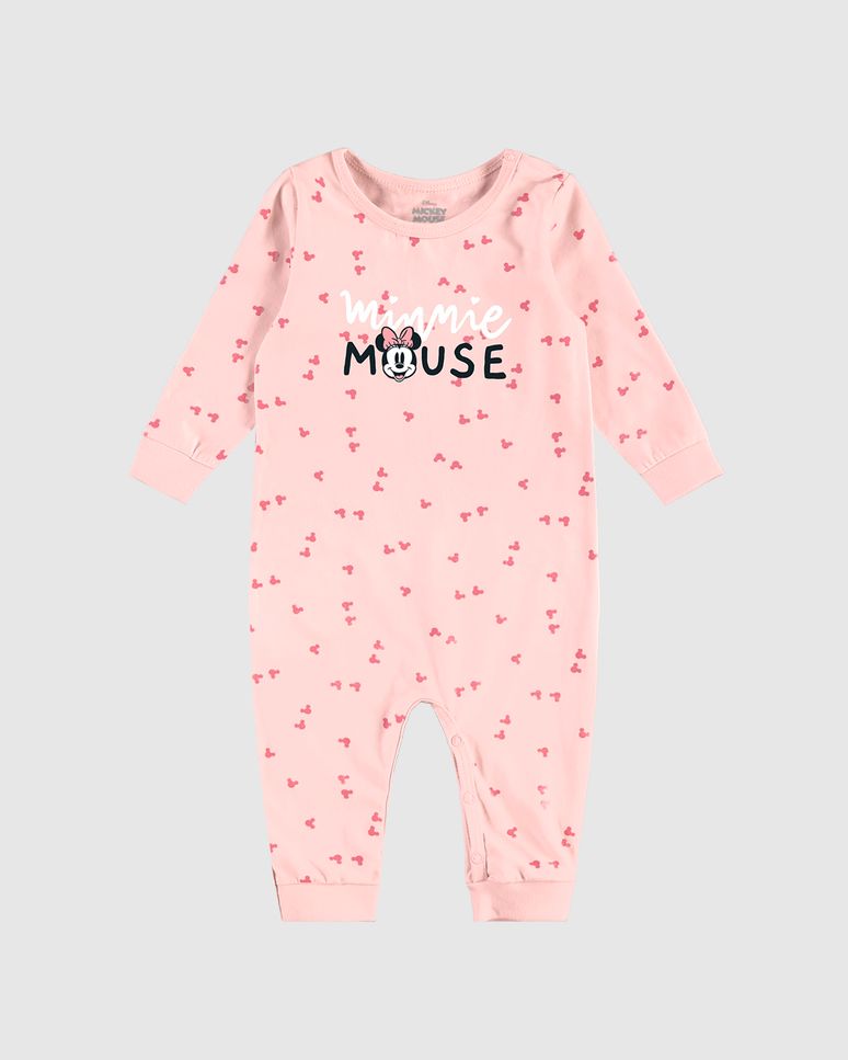 Macacão Infantil Unissex Mickey Disney Manga Longa Em Algodão Malwee Kids