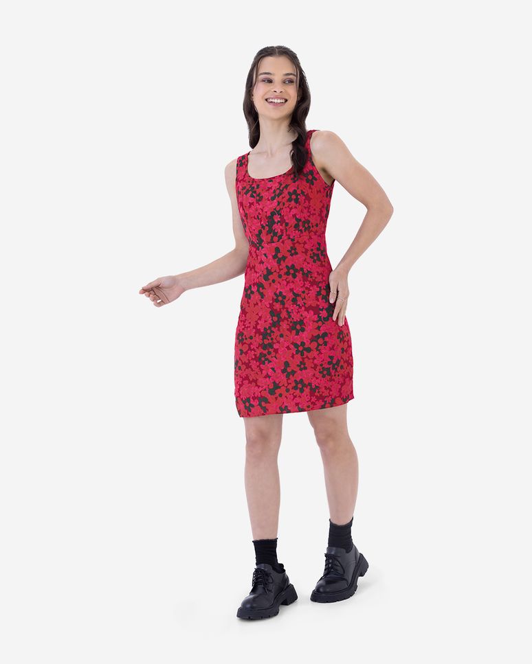 Vestido Infantil Menina Justo Floral em Viscose Malwee Kids