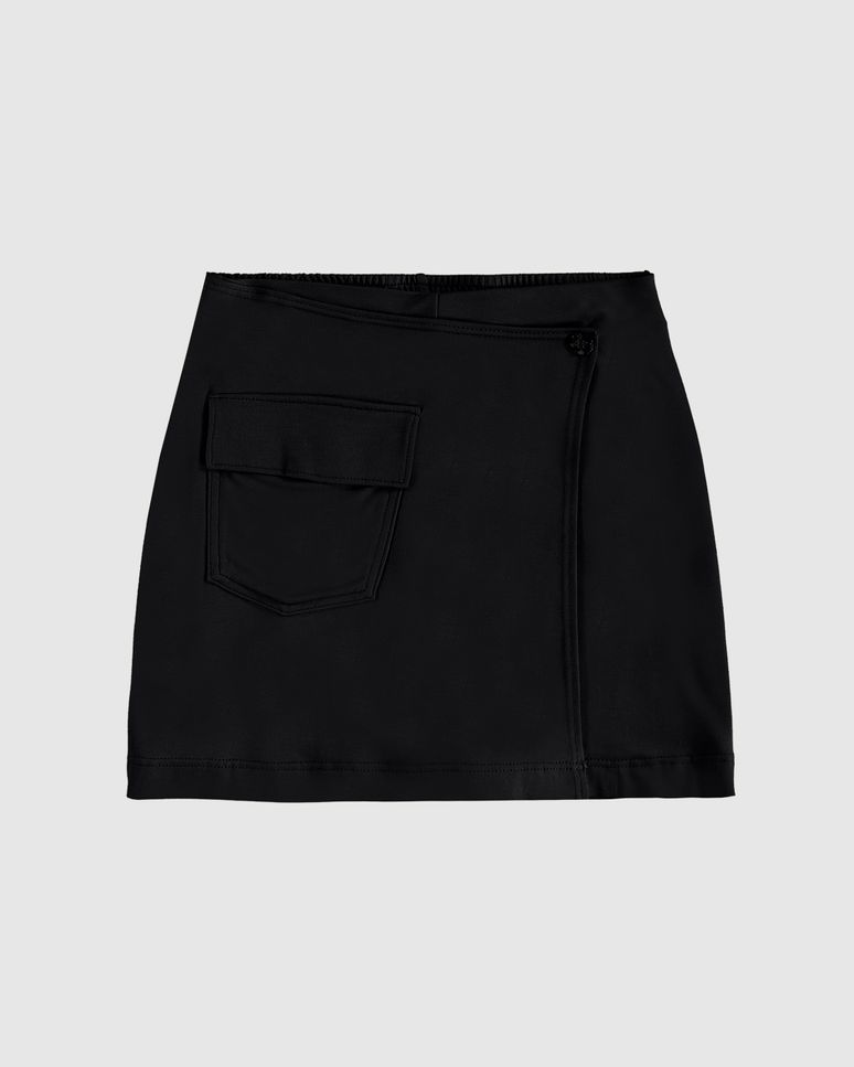 Shorts Infantil Menina Amplo Bolso Cargo Em Moletinho De Viscose Malwee Kids