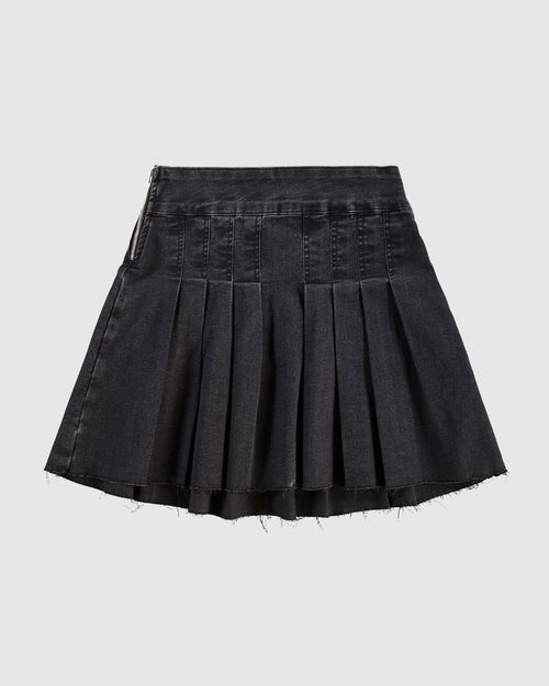 Saia Menina Pregas Cintura Média Em Jeans Stretch Malwee Kids