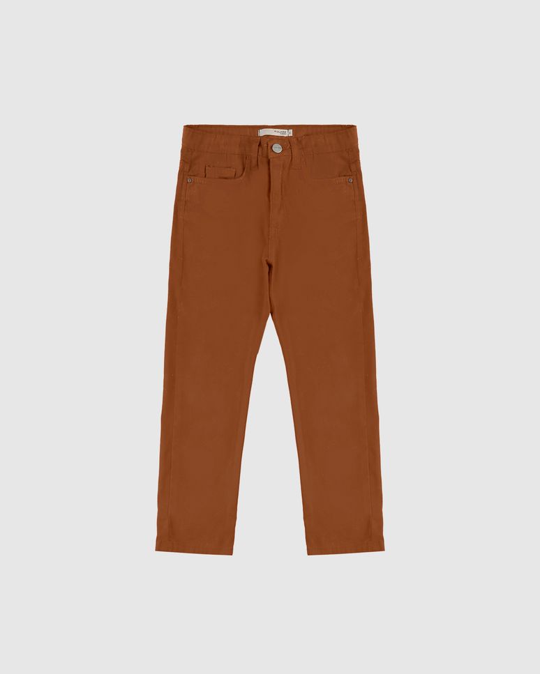 Calça Infantil Masculina Skinny Cintura Média Sarja com Elastano Malwee Kids