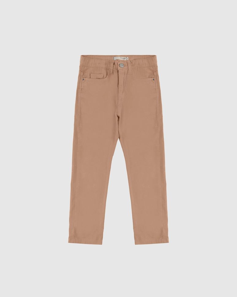 Calça Infantil Menino Skinny Cintura Média Sarja Com Elastano Malwee Kids