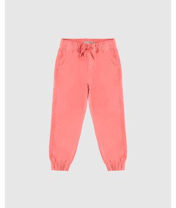 Calça Infantil Menina Jogger Cós Elástico Em Sarja Com Elastano Malwee Kids