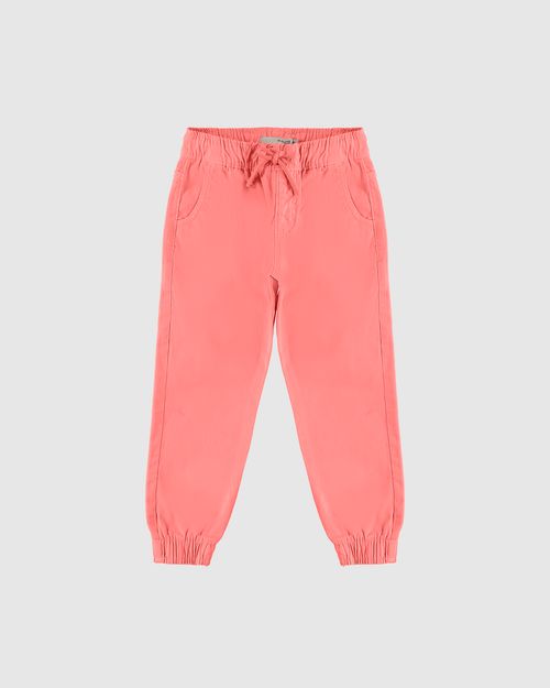 Calça Infantil Menina Jogger Cós Elástico Em Sarja Com Elastano Malwee Kids