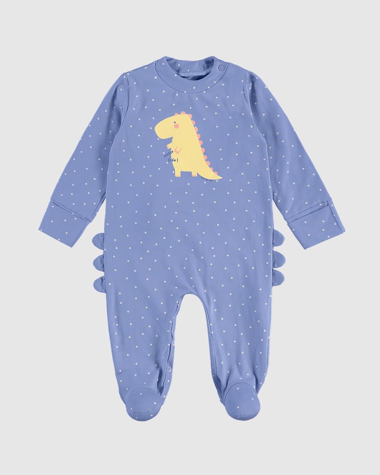 Macacão Infantil Menina Pézinho Aplique Lateral Em Algodão Malwee Kids