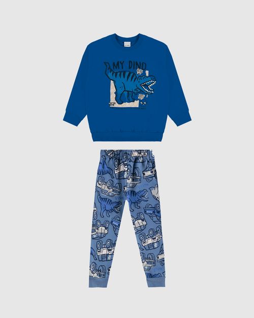 Conjunto Infantil Menino Calça Estampada Em Moletom Flanelado Malwee Kids