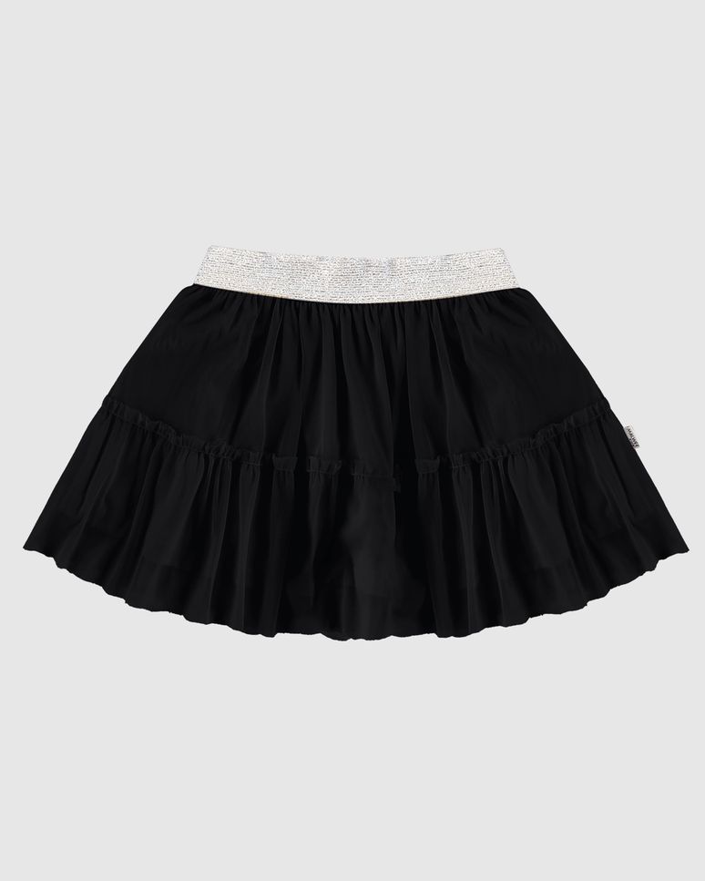 Saia Infantil Curta Rodada em Tule Stretch Malwee Kids