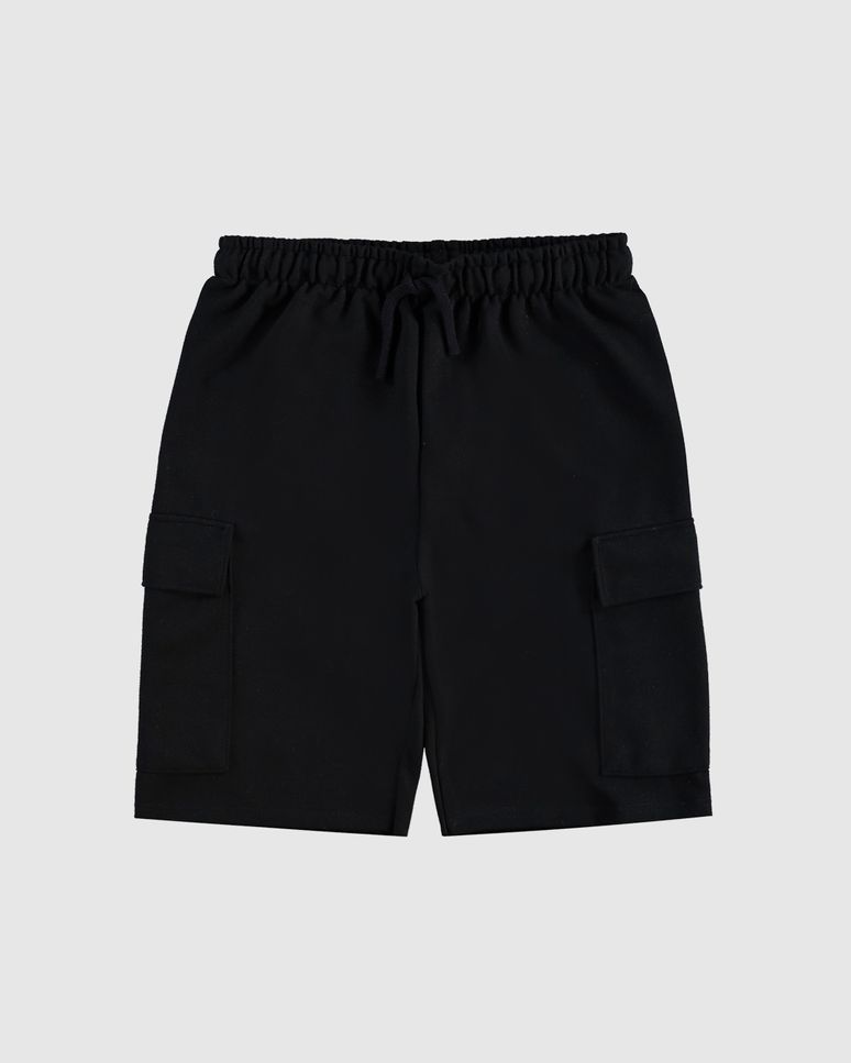 Bermuda Menino Cargo Em Moletom Piquet Malwee Kids