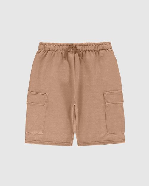 Bermuda Menino Cargo Em Moletom Piquet Malwee Kids