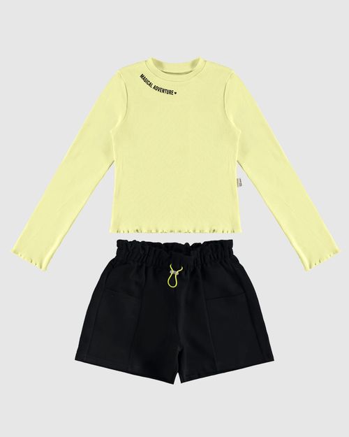 Conjunto Infantil Menina Blusa Magical Adventure E Shorts Malwee Kids