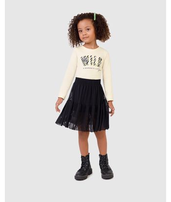 Conjunto Infantil Menina Blusa Wild Algodão E Saia Tule Malwee Kids