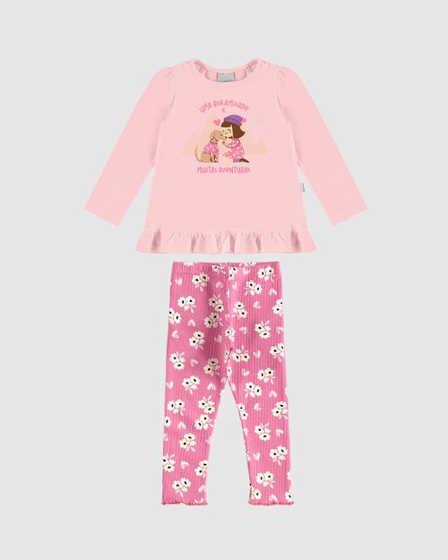 Conjunto Infantil Menina Uma Boa Amizade E Muitas Aventuras Malwee Kids