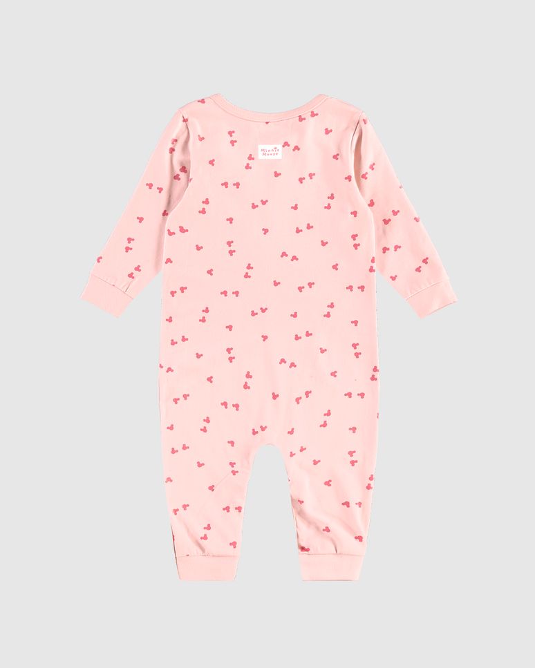 Macacão Infantil Unissex Mickey Disney Manga Longa Em Algodão Malwee Kids