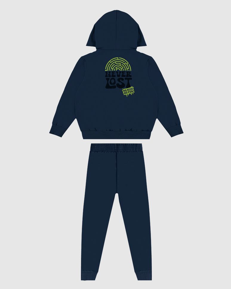 Conjunto Infantil Menino Jaqueta Com Estampa Moletom Flanelado Malwee Kids