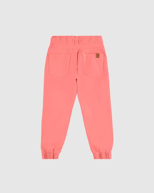 Calça Infantil Menina Jogger Cós Elástico Em Sarja Com Elastano Malwee Kids