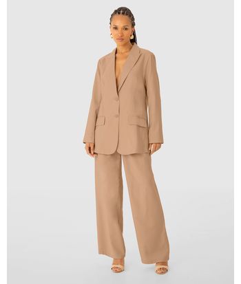 Blazer Feminino Alongado Abotoamento Duplo Em Liocel - ENFIM