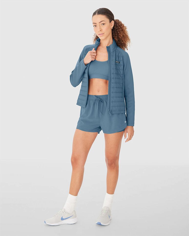 Shorts Duplo Feminino Cadarço Frontal Em Tafetá  - ENFIM