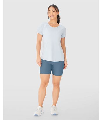 Blusa Básica Feminina Manga Curta Em Malha Dry E Proteção UV50+ - ENFIM