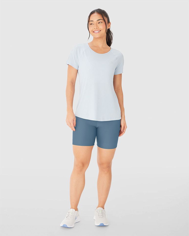 Blusa Básica Feminina Manga Curta Em Malha Dry E Proteção UV50+ - ENFIM