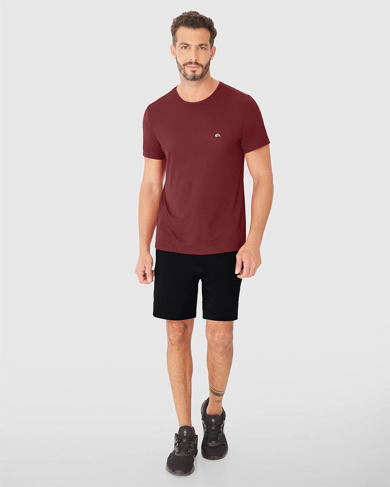 Camiseta Masculina Regular Em Malha Dry E Proteção UV50+ - ENFIM