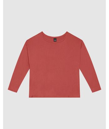Blusa Ampla Feminina Manga Longa Em Viscose Strech - ENFIM