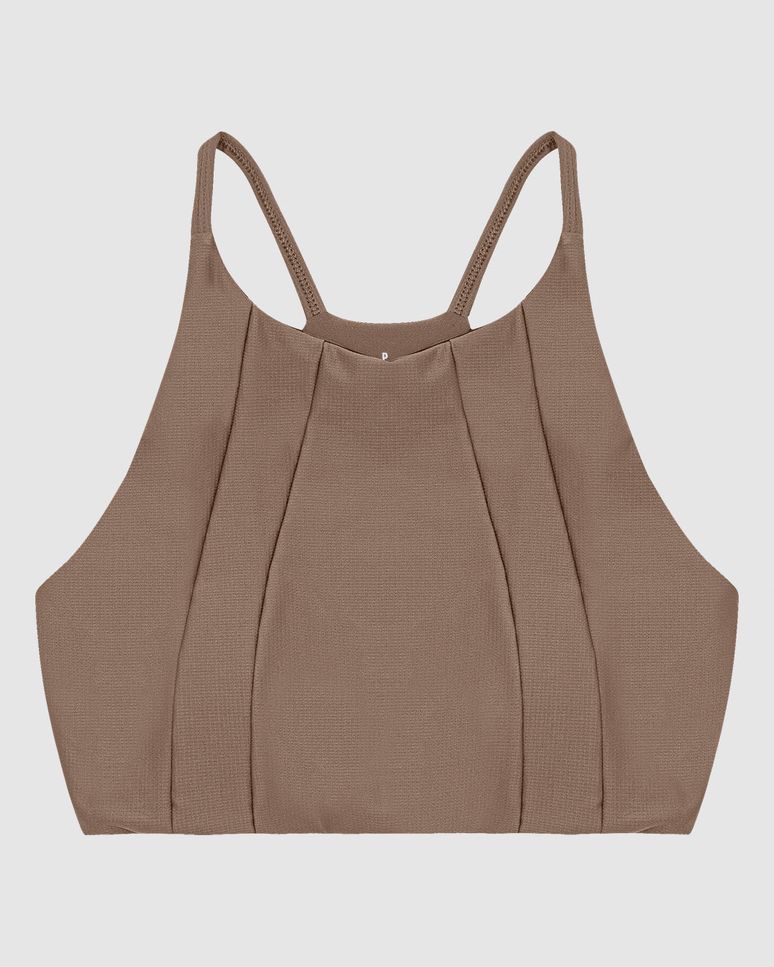 Top Halter Neck Esportivo Em Malha Texturizada Stretch - ENFIM