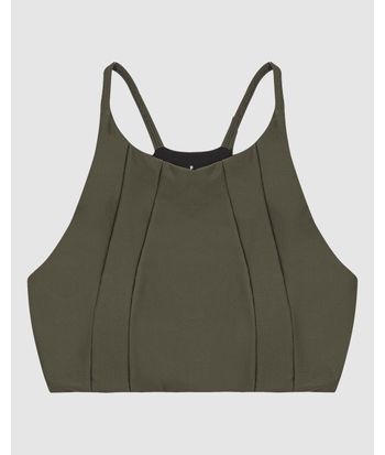 Top Halter Neck Esportivo Em Malha Texturizada Stretch - ENFIM