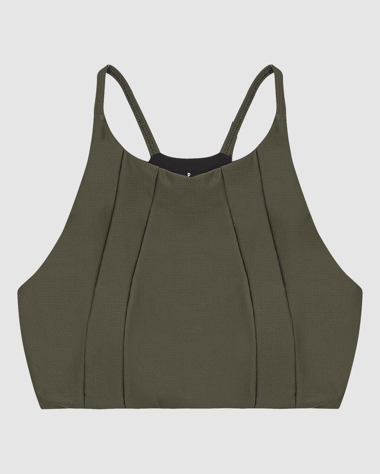 Top Halter Neck Esportivo Em Malha Texturizada Stretch - ENFIM