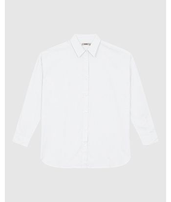 Camisa Feminina Oversized Manga Longa Em Tricoline - ENFIM