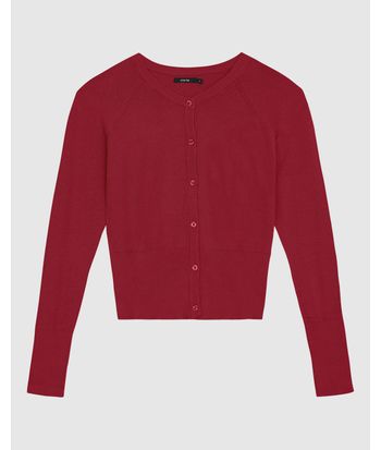 Cardigan Básico Feminino Abotoamento Frontal Em Tricô - ENFIM