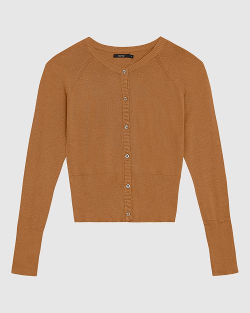 Cardigan Básico Feminino Abotoamento Frontal Em Tricô - ENFIM
