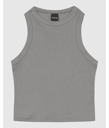 Regata Feminina Decote Halter Neck Em Ribana - ENFIM