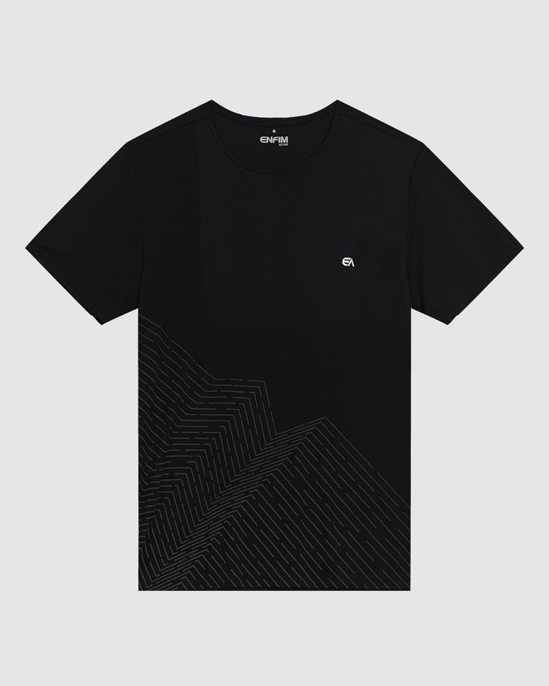 Camiseta Masculina Regular Em Malha Dry E Proteção UV50+ - ENFIM