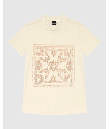T-Shirt Feminina Slim Estampa Foil Em Algodão - ENFIM