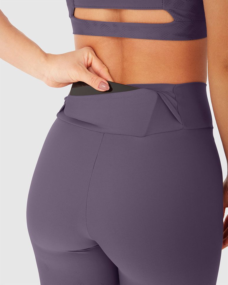 Calça Legging Feminina Bolso Costas Em Malha Dry E Proteção UV50+ - ENFIM