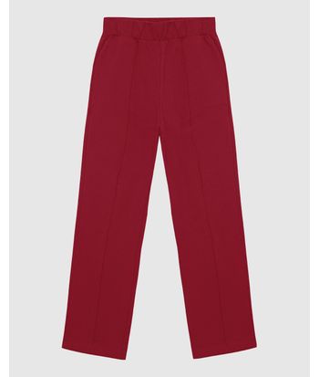 Calça Básica Feminina Reta Em Moletom Stretch Flanelado - ENFIM