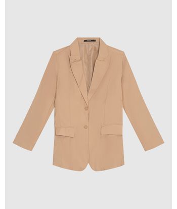 Blazer Feminino Alongado Abotoamento Duplo Em Liocel - ENFIM