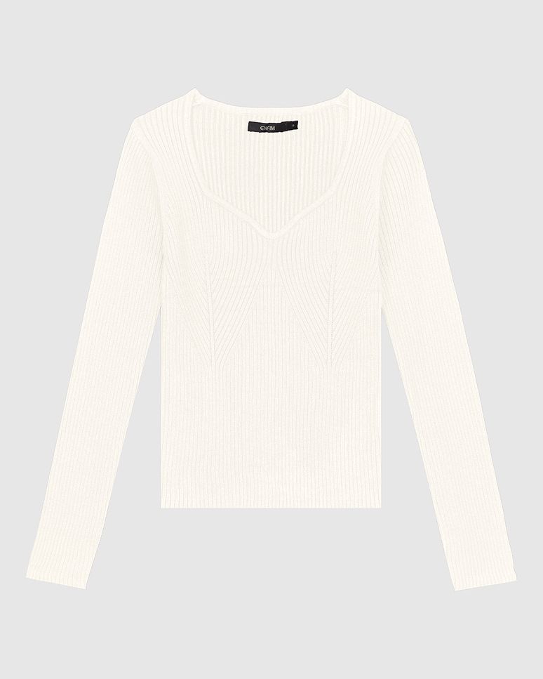 Blusa Feminina Decote Princesa Em Tricô - ENFIM