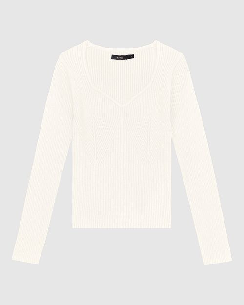 Blusa Feminina Decote Princesa Em Tricô - ENFIM