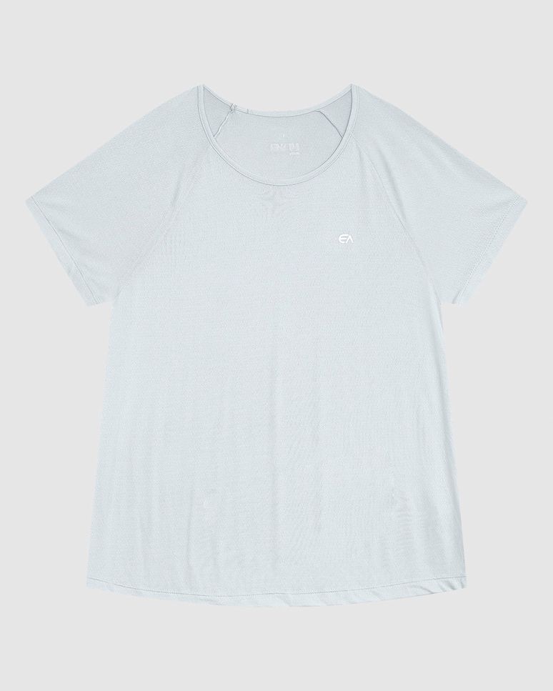 Blusa Básica Feminina Manga Curta Em Malha Dry E Proteção UV50+ - ENFIM