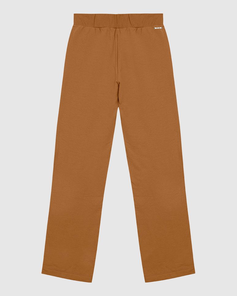 Calça Básica Feminina Reta Em Moletom Stretch Flanelado - ENFIM