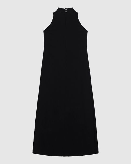 Vestido Longo Feminino Amplo Gola Alta Em Viscose - ENFIM
