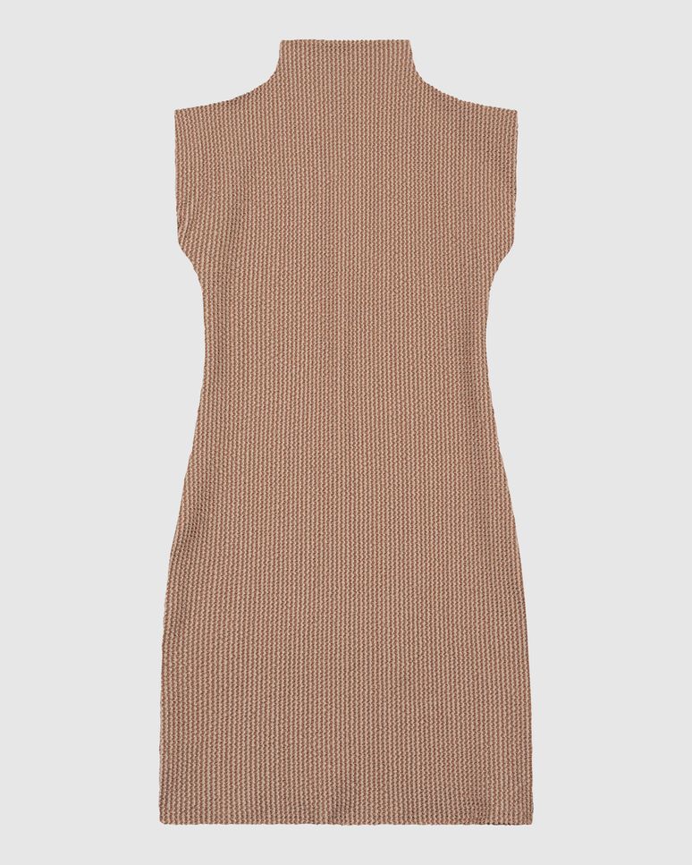 Vestido Justo Feminino Gola Alta Em Jacquard Texturizado - ENFIM